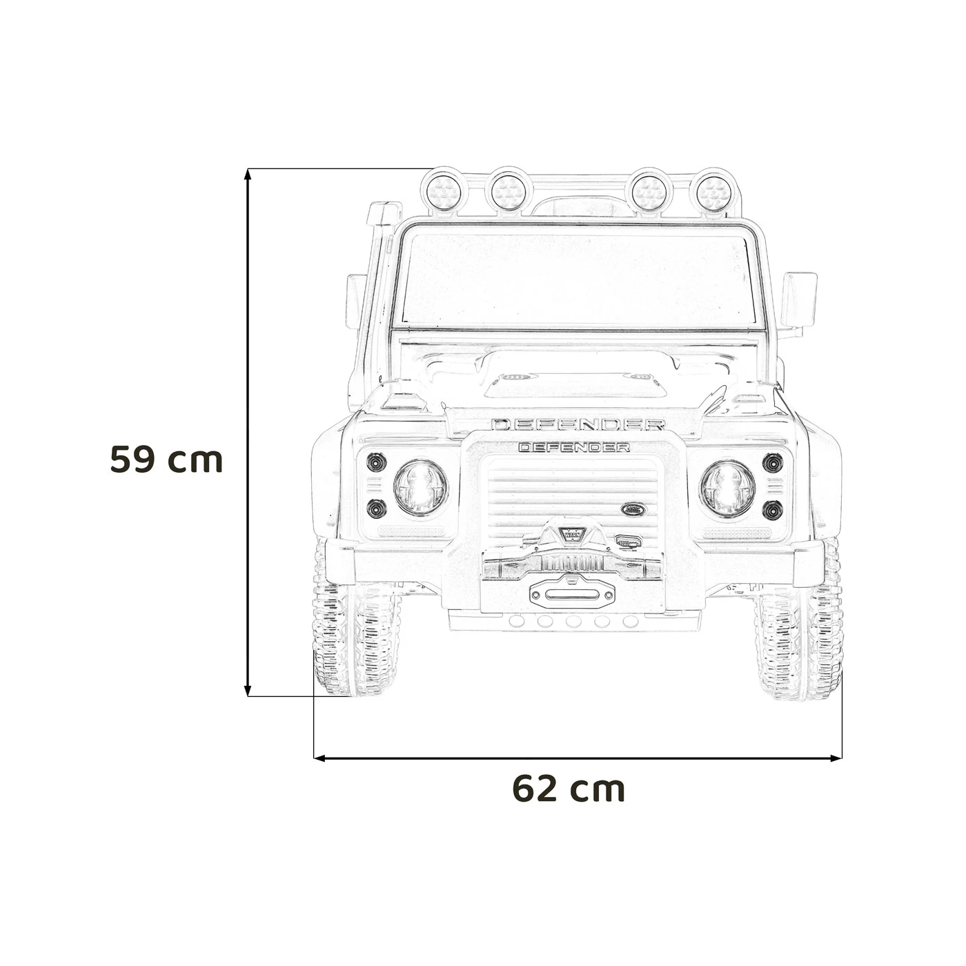 Land Rover Defender 110 SVX Concept 2x100W Red 24V