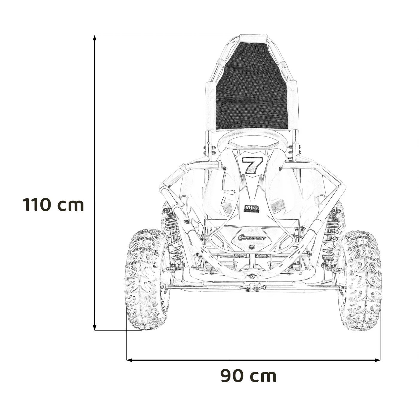 MUD MONSTER GAS Powered Vehicles Red (Petrol 4 Stroke)