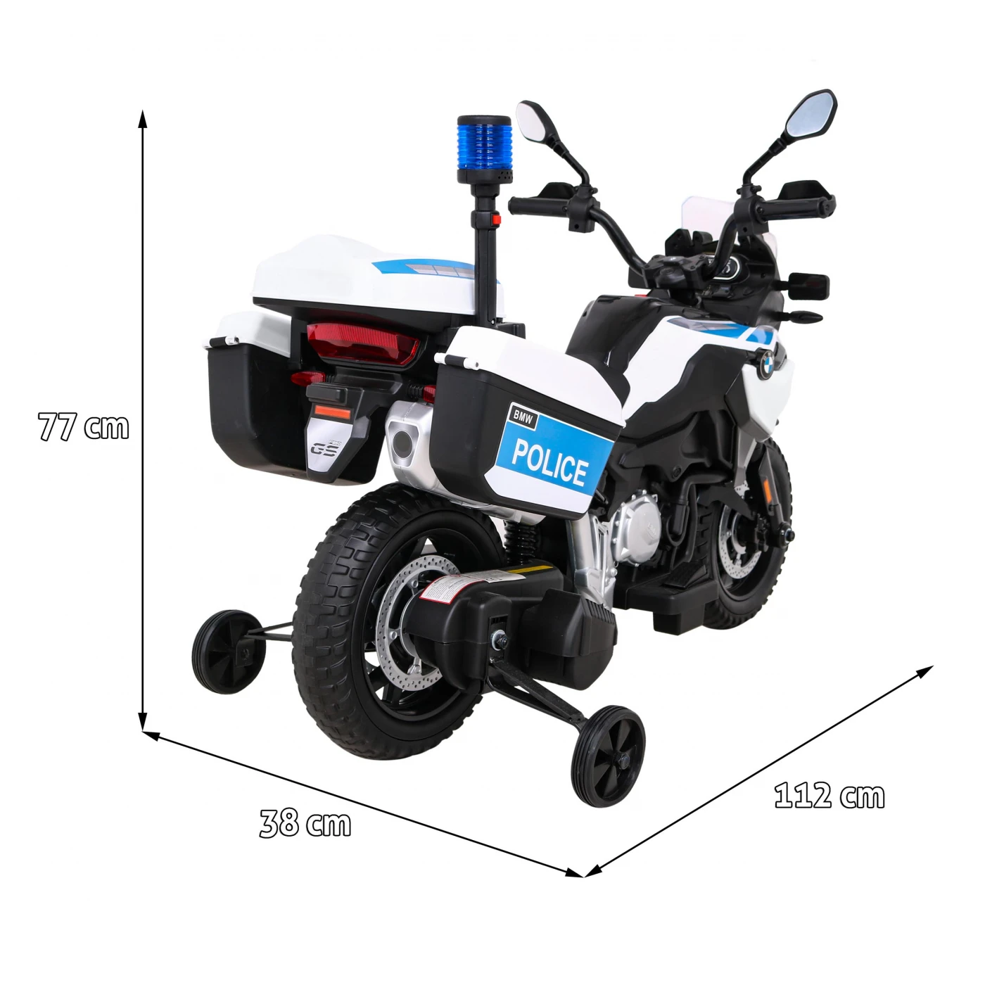 BMW F850 GS Police 12V (2X35W) (Can be driven without side wheels)